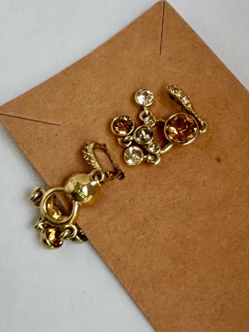 Givenchy Gold-Tone Crystal Drop Earrings - Picture 3 of 7